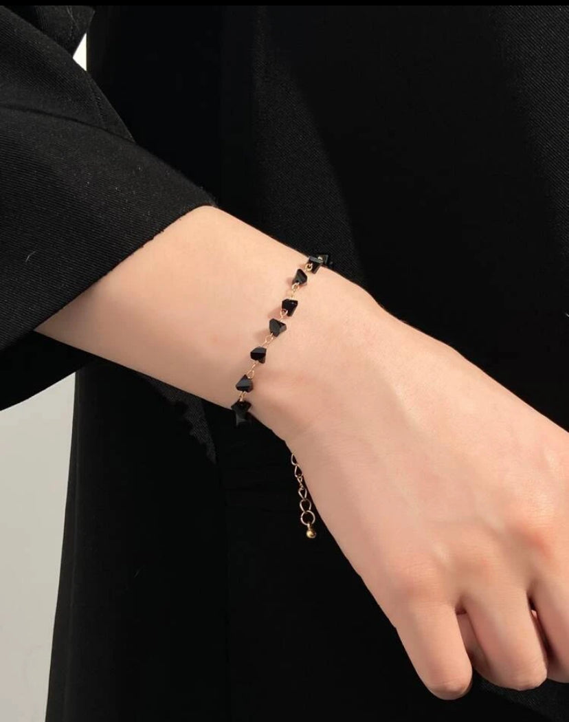 Nyra, charme nocturne | Bracelet en acier inoxydable