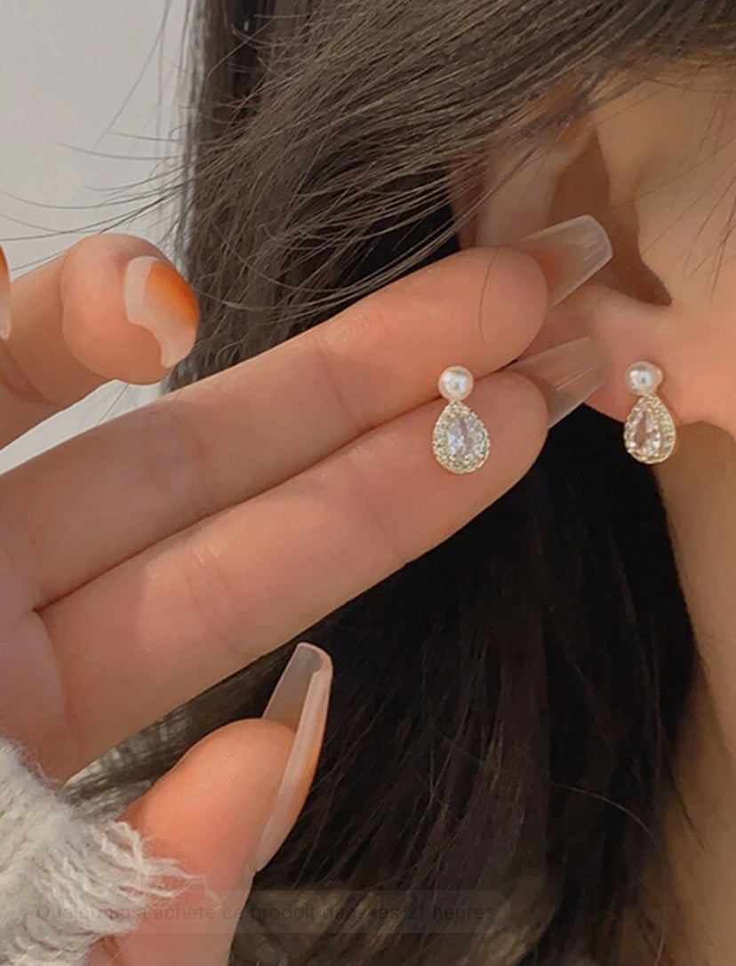 Les Larmes d'Anjali | Boucles d'oreilles en acier inoxydable