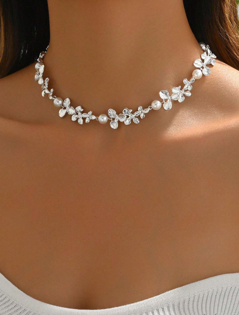 Floréline, rosée du matin | Collier en acier inoxydable