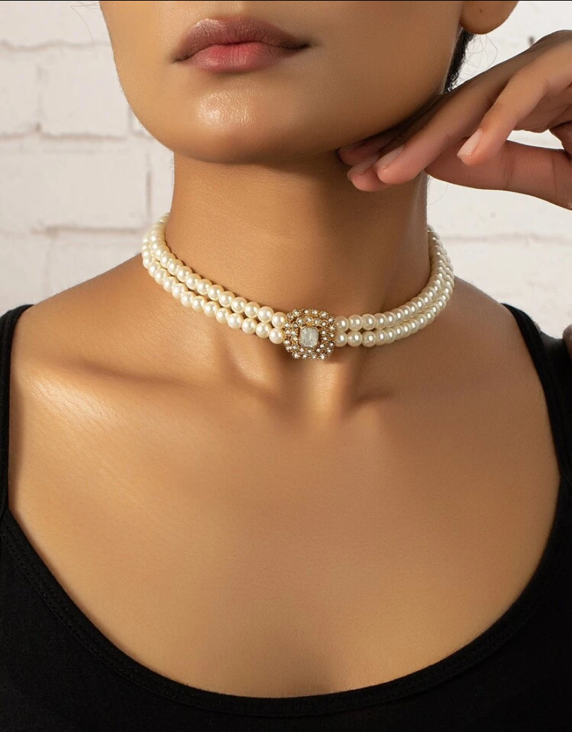 Maya | Collier de Perle en Acier inoxydable