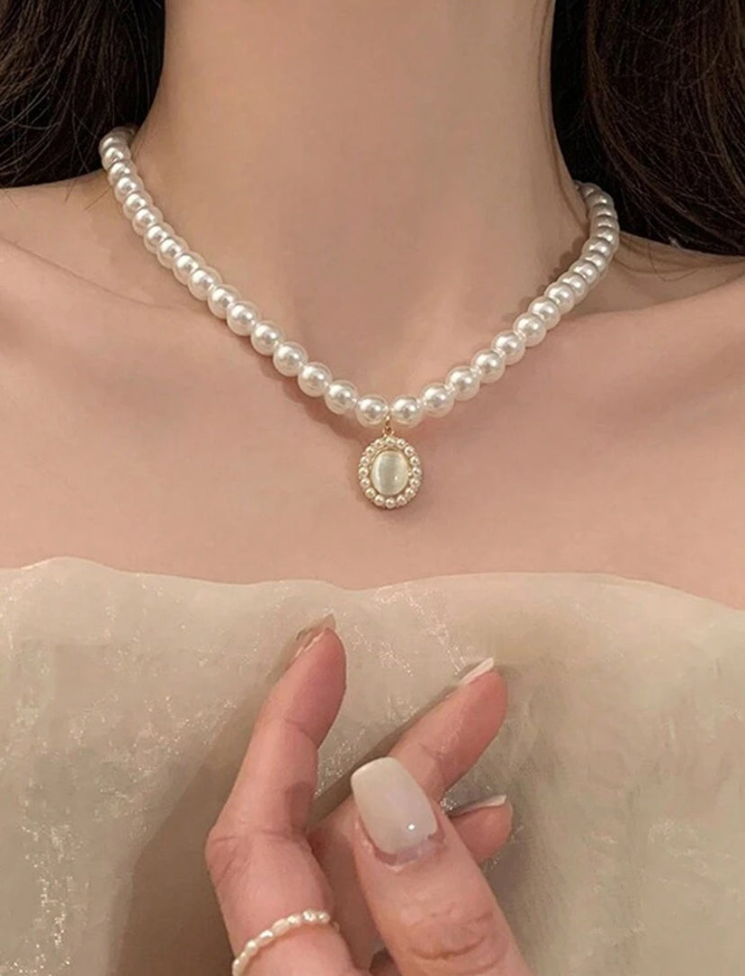 Célestine, goutte de lune | Collier en perles