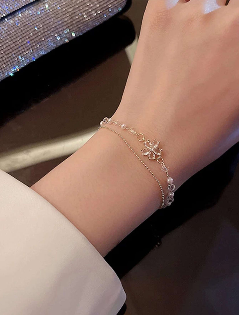 Élira la fleur de minuit | Bracelet en acier inoxydable