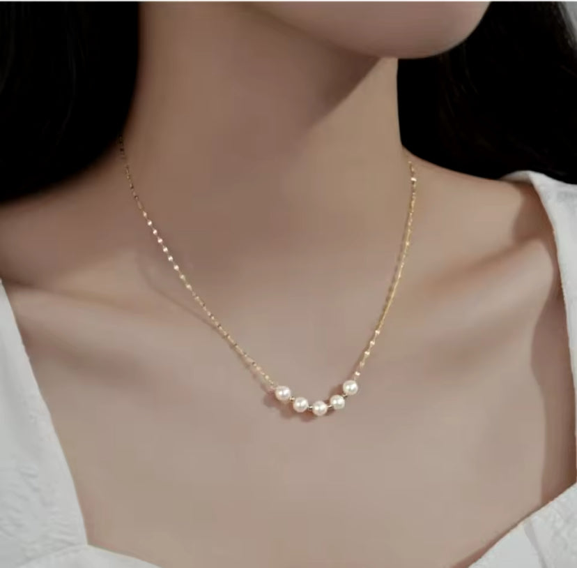 Cléome, perle de rosée | Collier en Acier Inoxydable